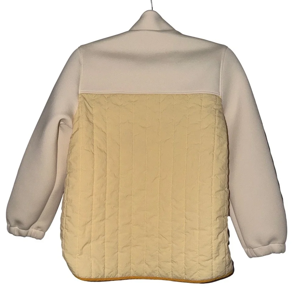 ZARA Girls Quilted Colorblock‎ Jacket Cream Yellow Size 11-12